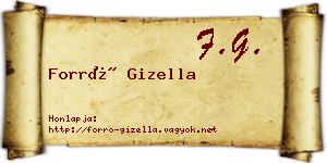 Forró Gizella névjegykártya